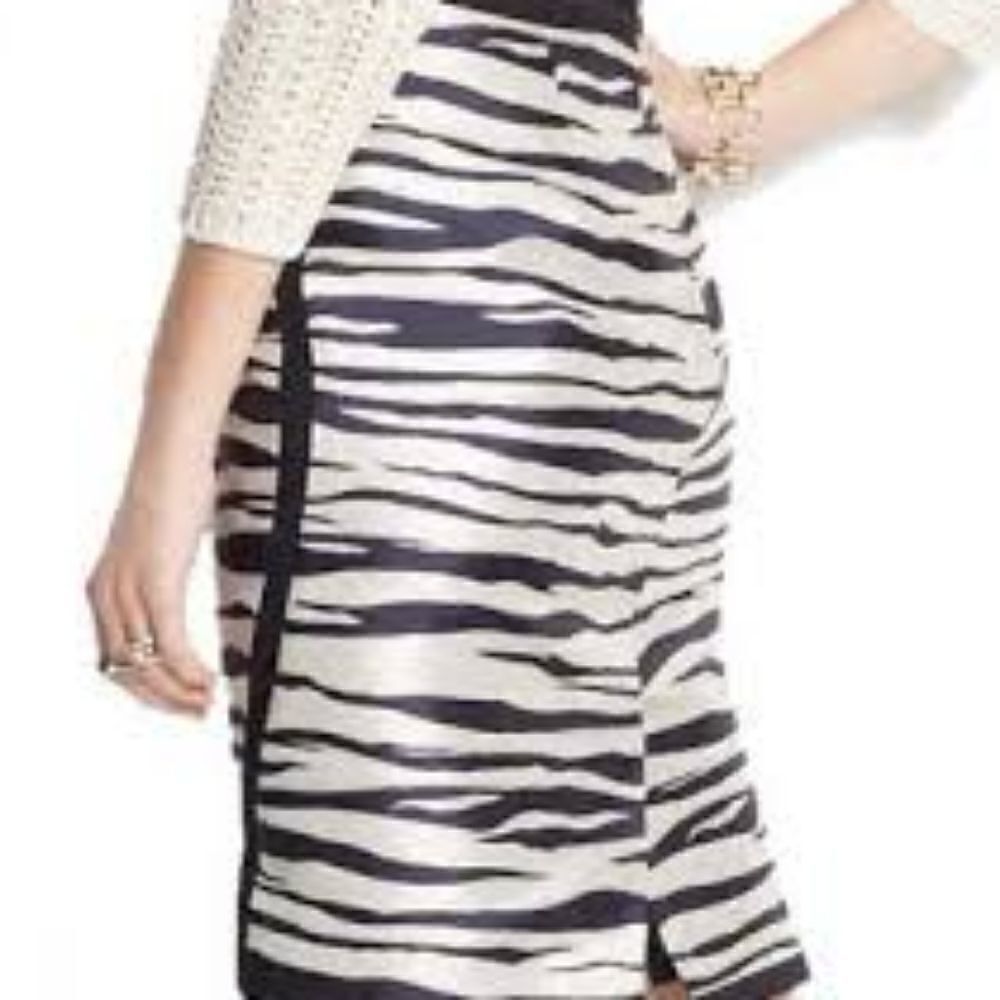 Ann Taylor Zebra Print Pencil Skirt 2